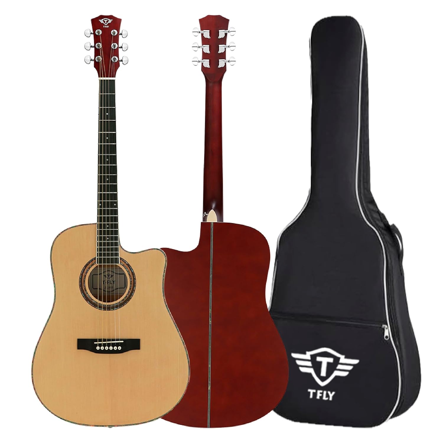 T Fly SF241P Semi-Acoustic Guitar, Natural Colour