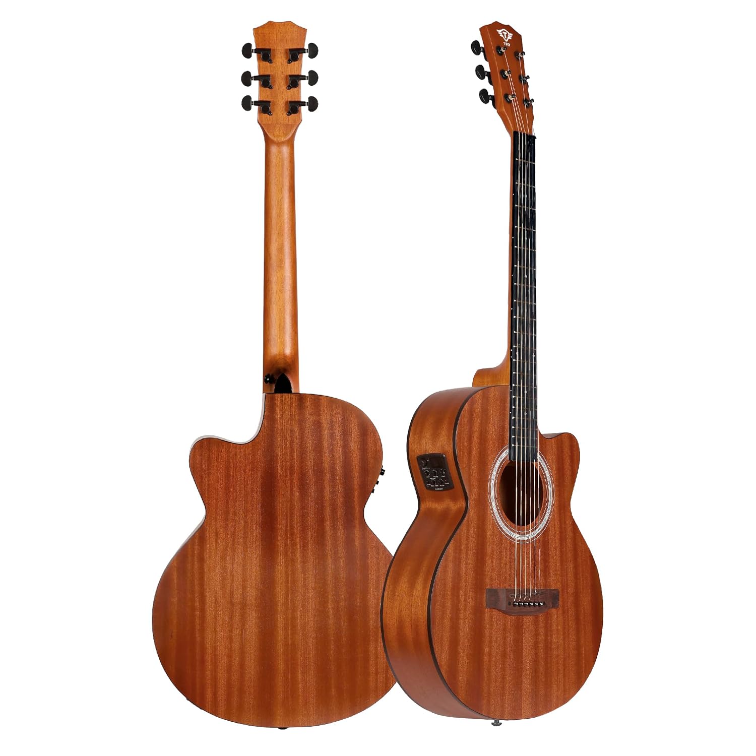 T Fly TF239CME Semi-Acoustic Guitar, 39 Inches Cutaway, Rosewood