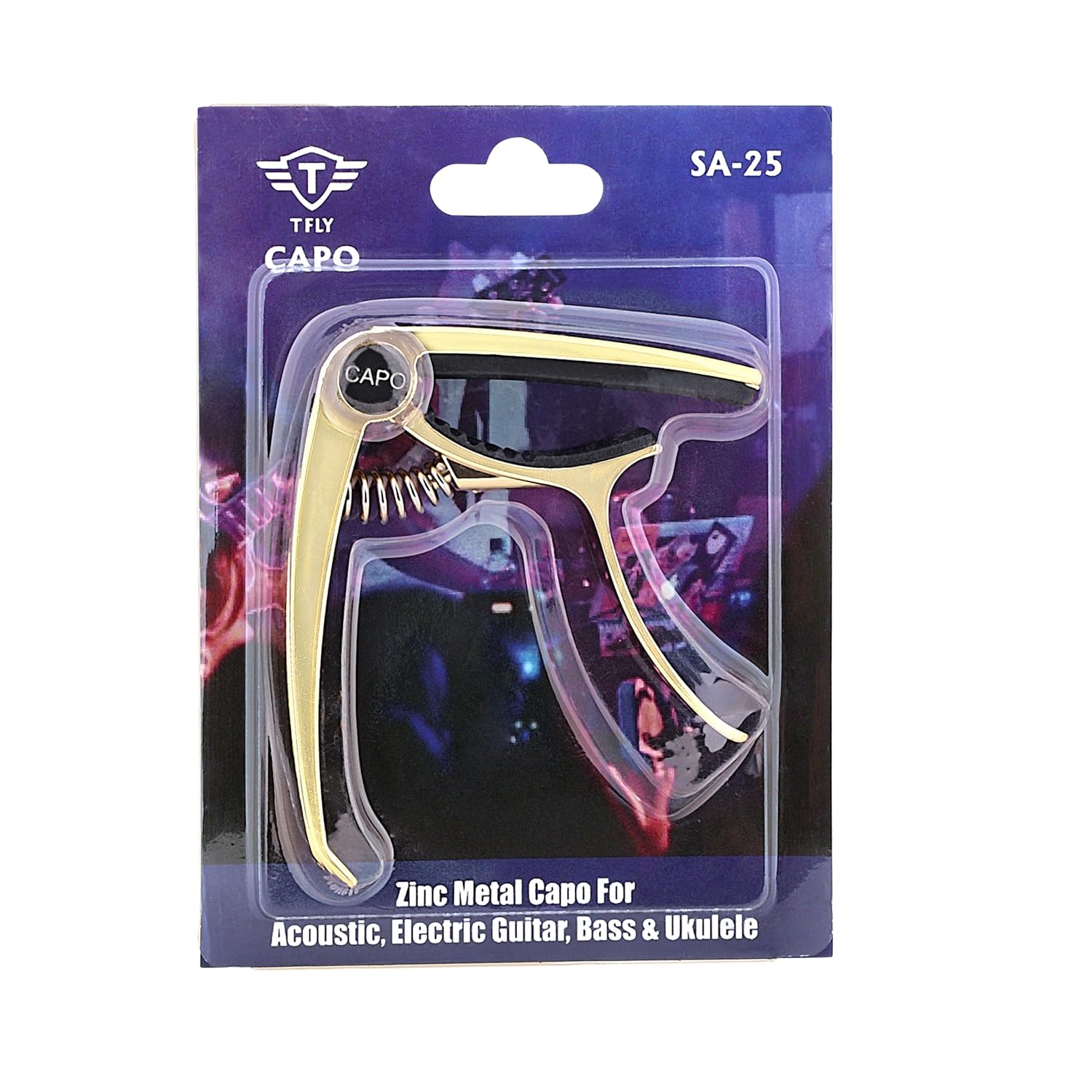 T Fly Guitar Capo with Bridge Pin Puller, Metal Spring Design - Image 5