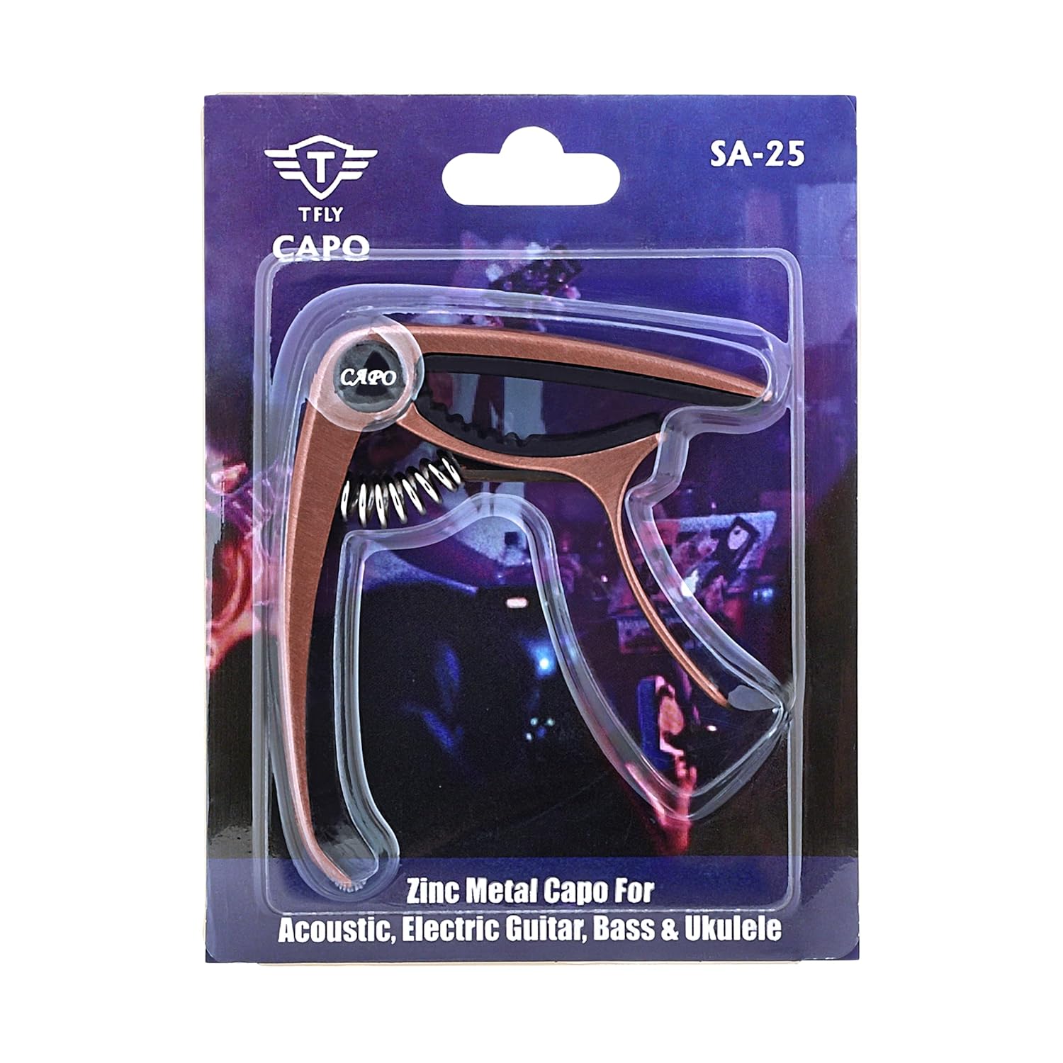 T Fly Guitar Capo with Bridge Pin Puller, Metal Spring Design - Image 7