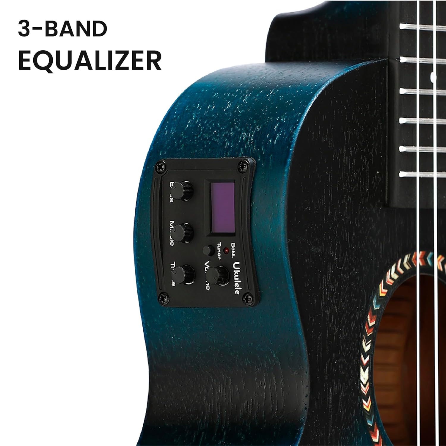 T Fly TFU 26 Tenor Ukulele, 26-inch, 3-Band EQ, TBU Colour - Image 2