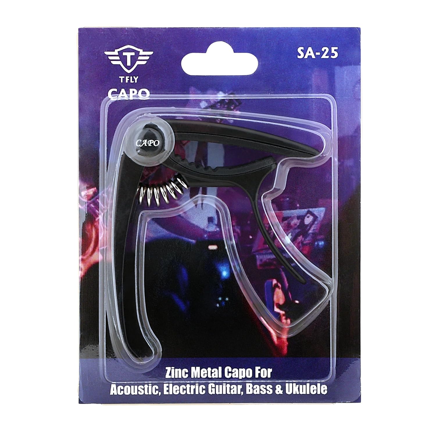 T Fly Guitar Capo with Bridge Pin Puller, Metal Spring Design - Image 6